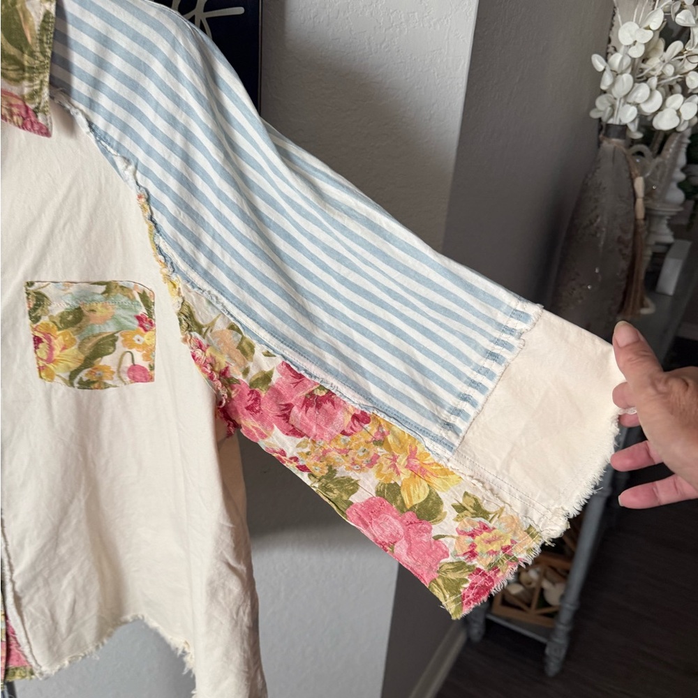 Pol Mixed Pattern Button Down Nwot - image 3